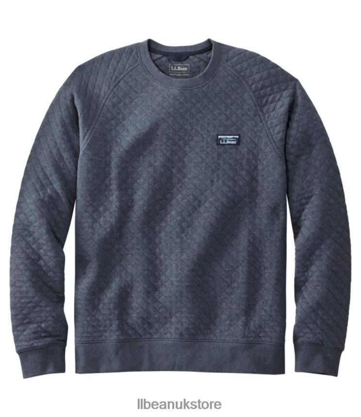 Clothing L.L.Bean Quilted Sweatshirt Indigo Heather Men 0VRR666591