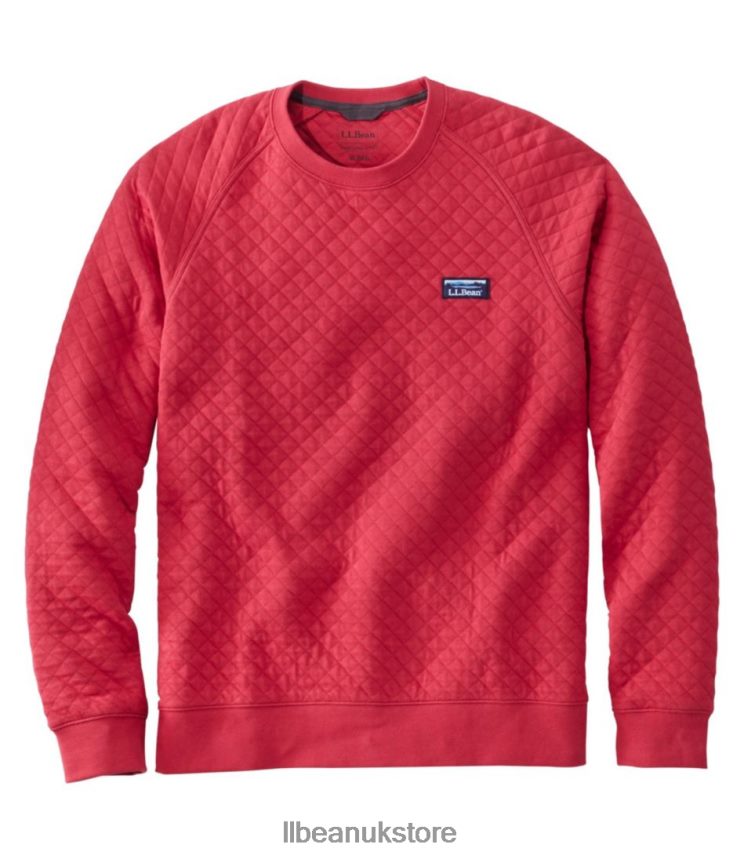 Clothing L.L.Bean Quilted Sweatshirt Maritime Red Men 0VRR664895