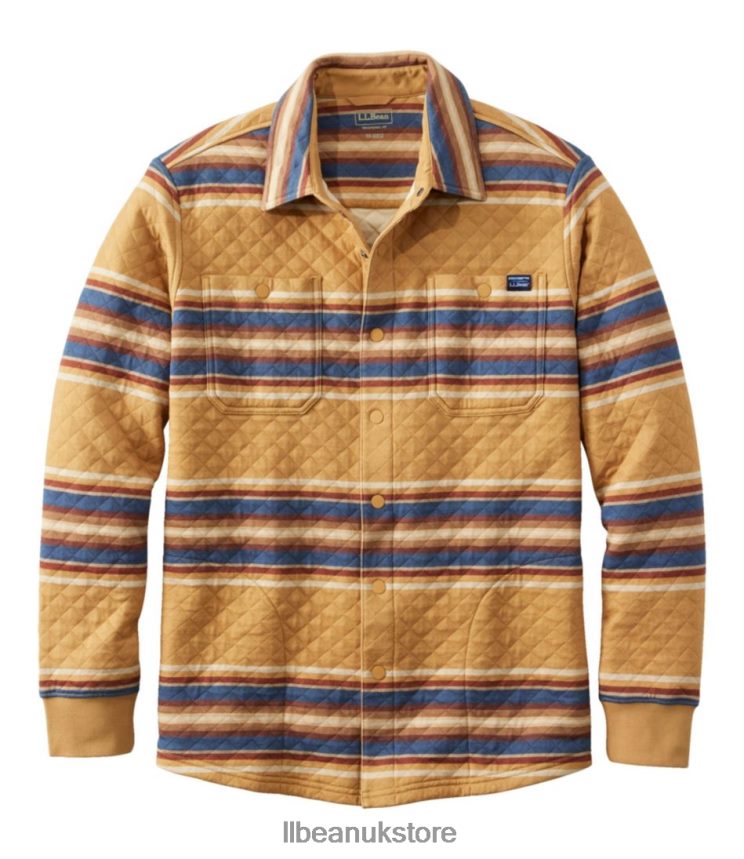 Clothing L.L.Bean Quilted Sweatshirts Barley Multi Men 0VRR66173