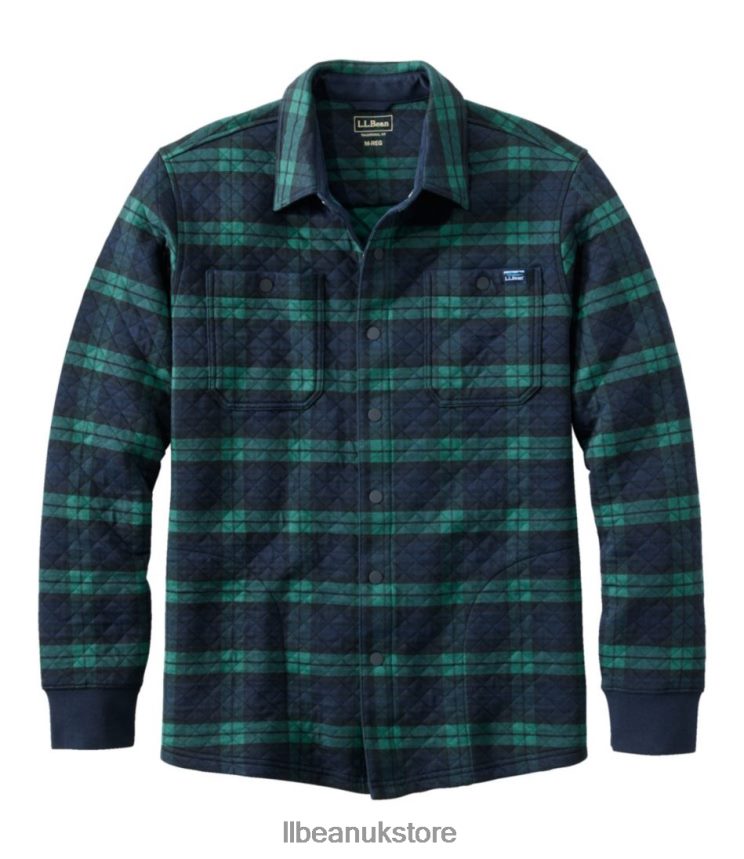 Clothing L.L.Bean Quilted Sweatshirts Blackwatch Men 0VRR66165