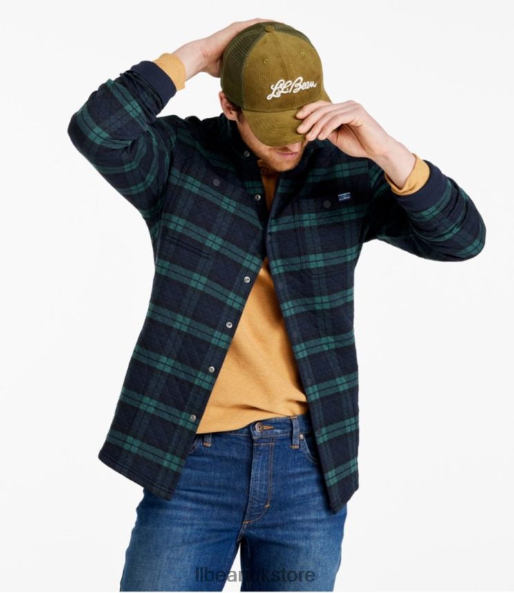 Clothing L.L.Bean Quilted Sweatshirts Blackwatch Men 0VRR66165