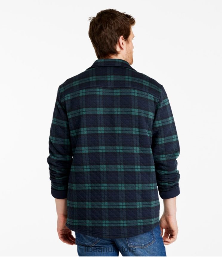 Clothing L.L.Bean Quilted Sweatshirts Blackwatch Men 0VRR66165