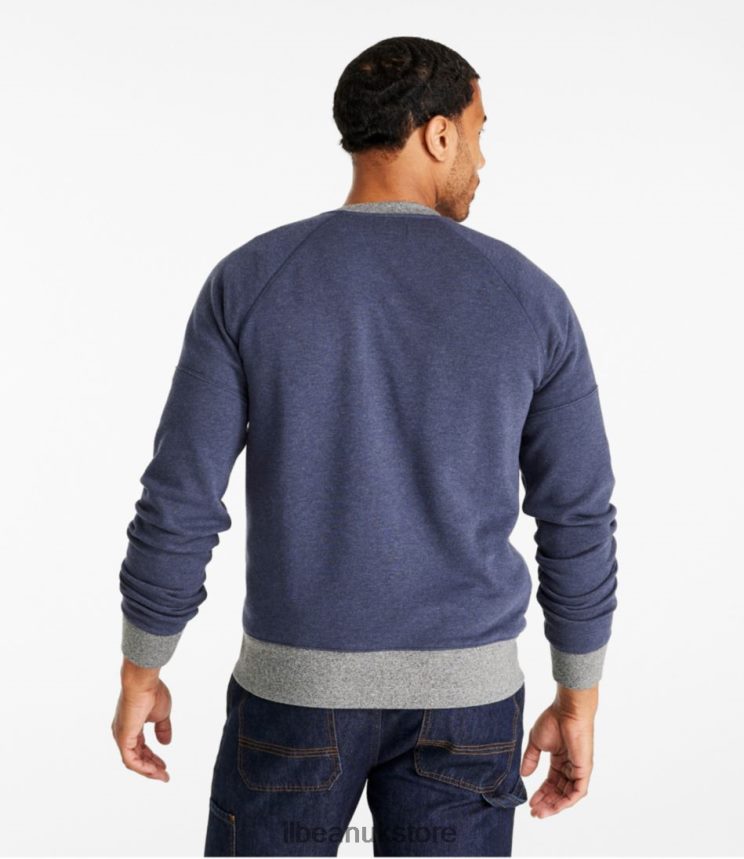 Clothing L.L.Bean Signature Heritage Sweatshirt Indigo Heather Men 0VRR66571