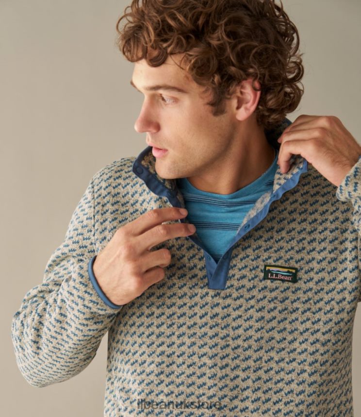 Clothing L.L.Bean Sweater Fleece Pullover Russet Clay Buffalo Men 0VRR66893
