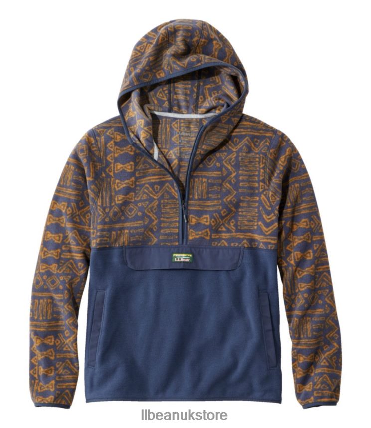 Clothing L.L.Bean Trail Fleece Dark Bronze Geo/Carbon Navy Men 0VRR663655
