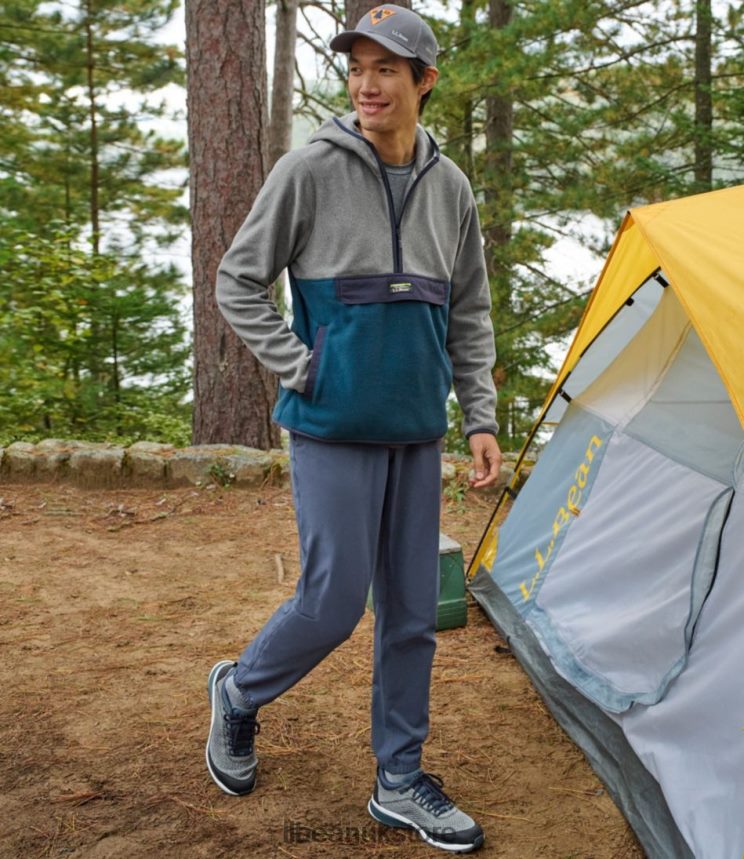 Clothing L.L.Bean Trail Fleece Gray Heather/Deep Admiral Blue Men 0VRR665118