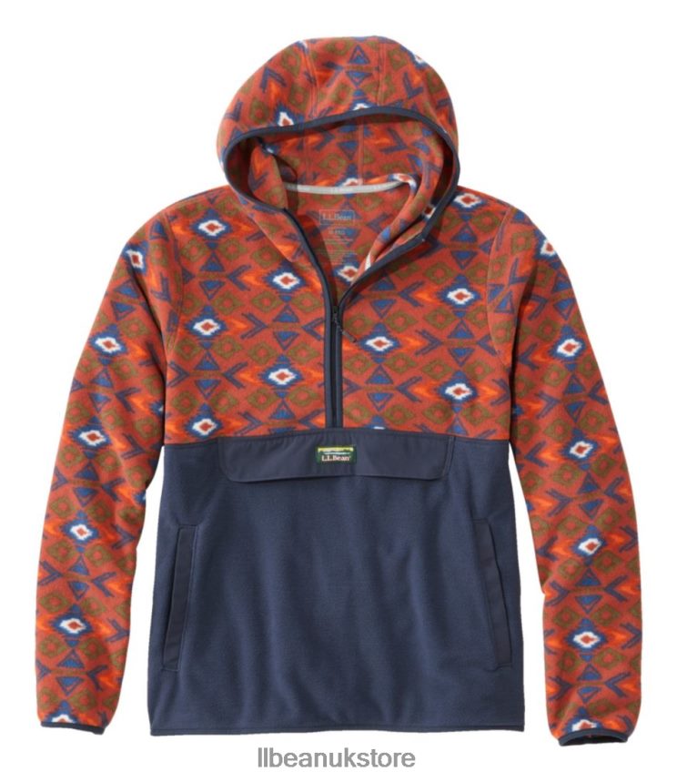 Clothing L.L.Bean Trail Fleece Light Mahogany Geo/Carbon Navy Men 0VRR66890