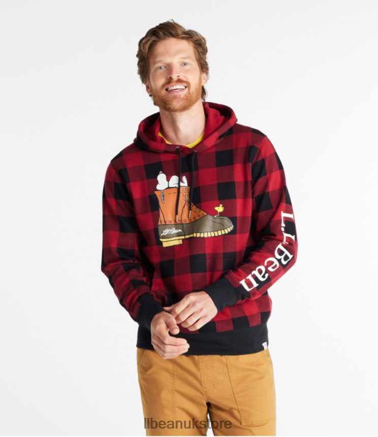 Clothing L.L.Bean x Peanuts Sweatshirt Deep Red Buffalo Men 0VRR66640