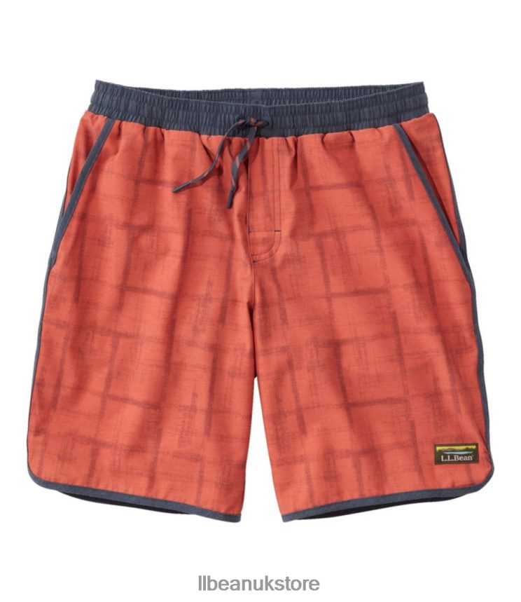 Clothing L.L.Bean All-Adventure Swim Shorts Paprika Crosshatch Men 0VRR66326