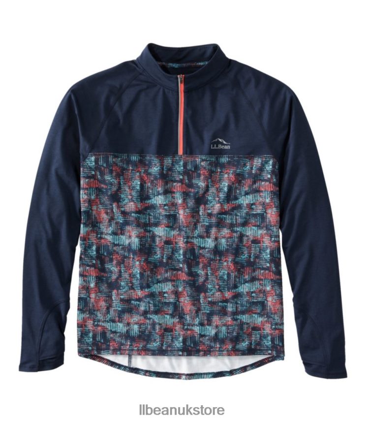 Clothing L.L.Bean Comfort Cycling Jersey Classic Navy Geo Print/Classic Navy Men 0VRR66595