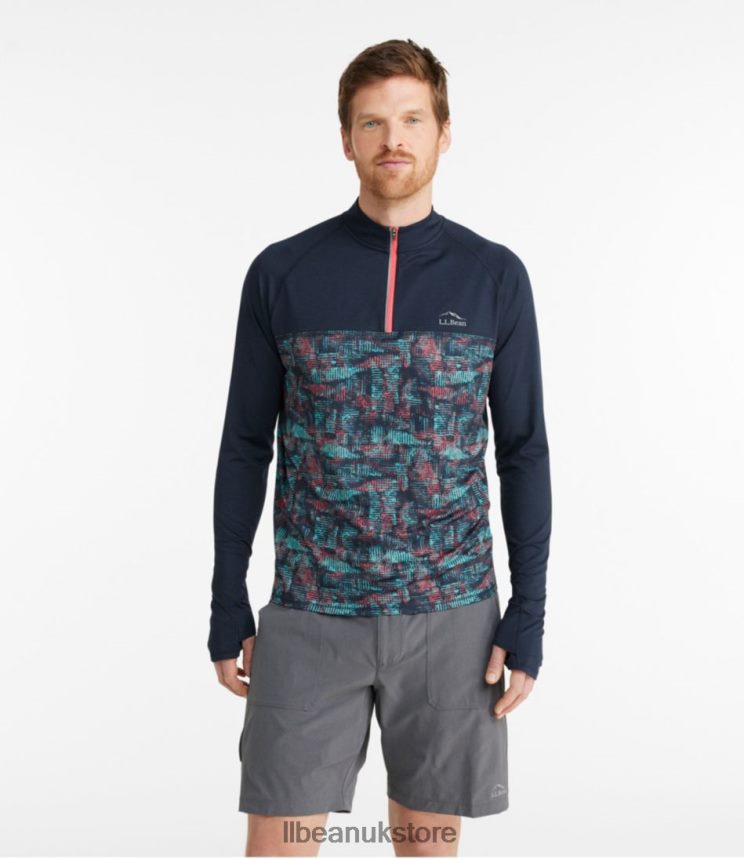 Clothing L.L.Bean Comfort Cycling Jersey Classic Navy Geo Print/Classic Navy Men 0VRR66595
