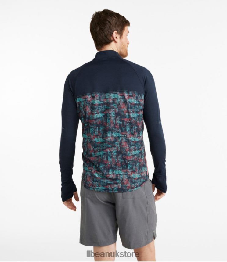 Clothing L.L.Bean Comfort Cycling Jersey Classic Navy Geo Print/Classic Navy Men 0VRR66595