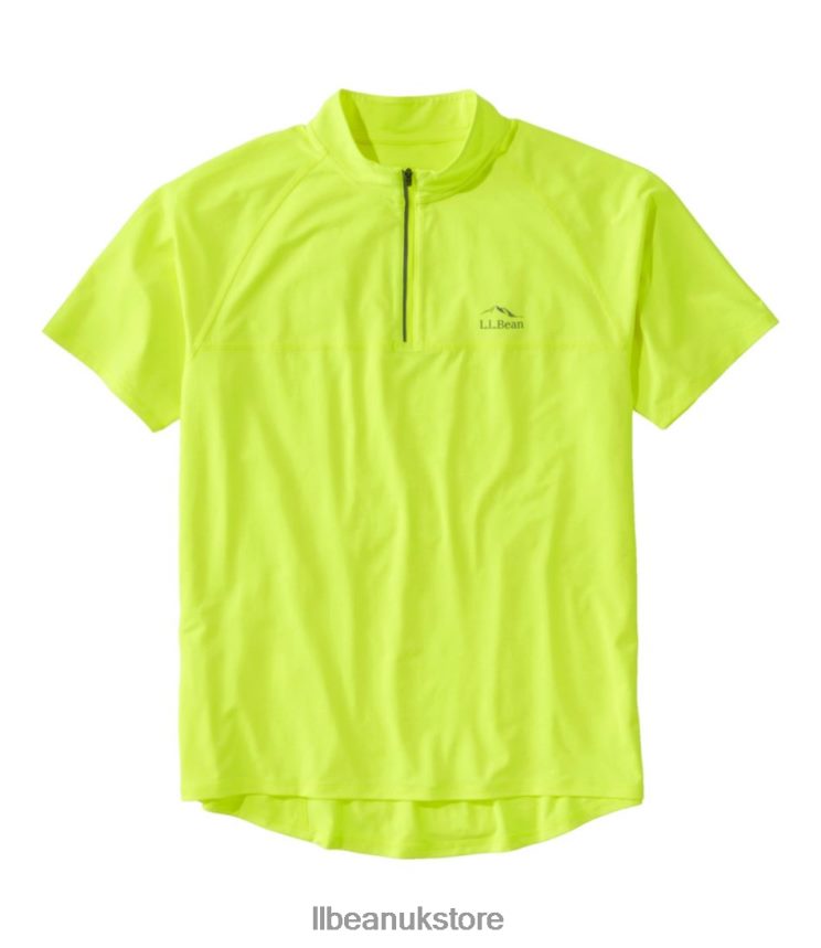 Clothing L.L.Bean Comfort Cycling Jersey Electric Yellow Men 0VRR663334