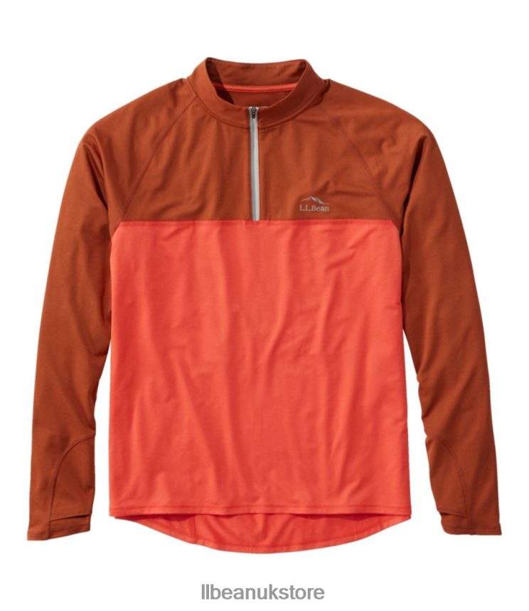 Clothing L.L.Bean Comfort Cycling Jersey Paprika/Adobe Red Men 0VRR661430
