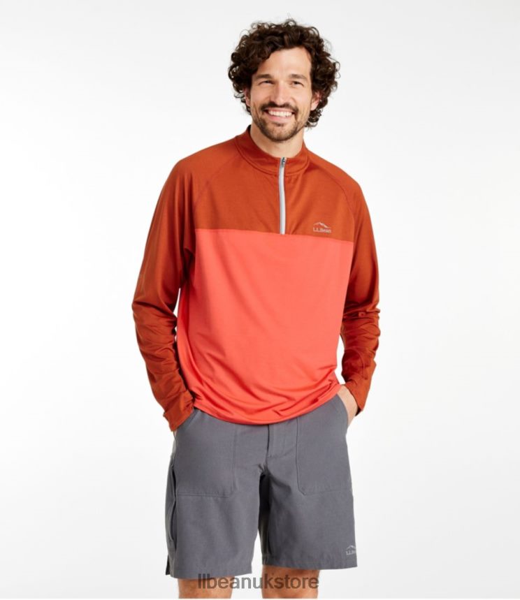 Clothing L.L.Bean Comfort Cycling Jersey Paprika/Adobe Red Men 0VRR661430