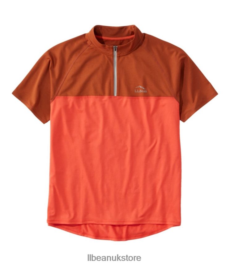 Clothing L.L.Bean Comfort Cycling Jersey Paprika/Adobe Red Men 0VRR66461