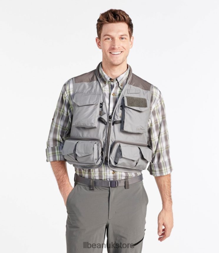 Fishing L.L.Bean Angler Fishing Vest Mineral Gray/Asphalt Men 0VRR661475