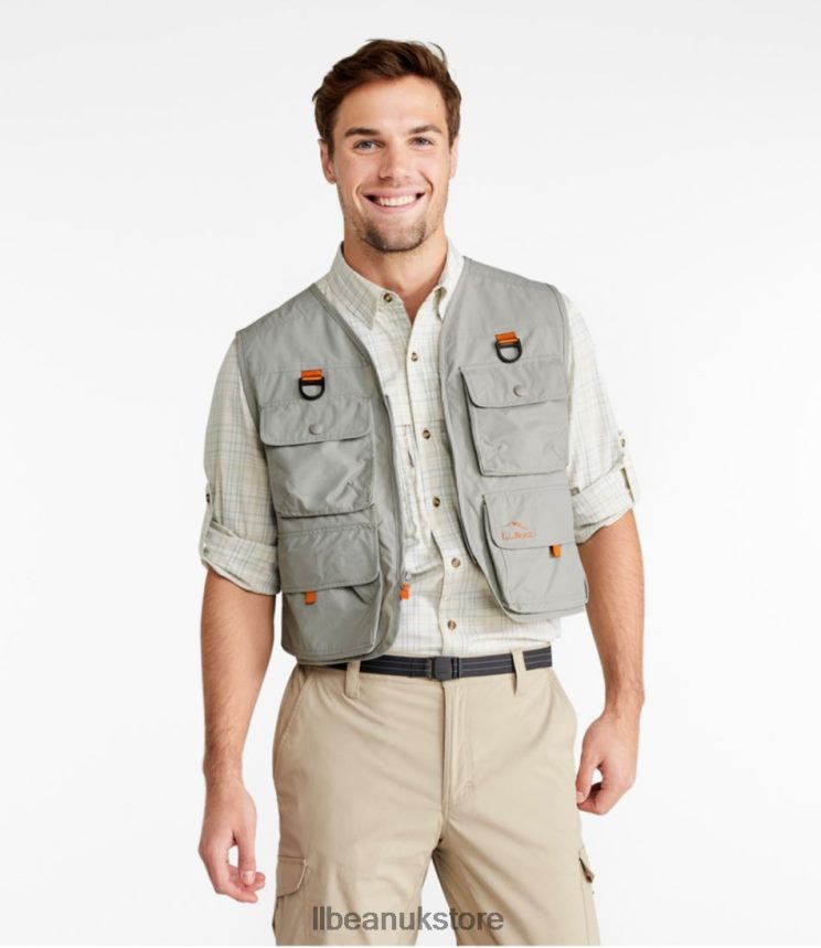 Fishing L.L.Bean Emerger Fishing Vest Anchor Gray Men 0VRR66744