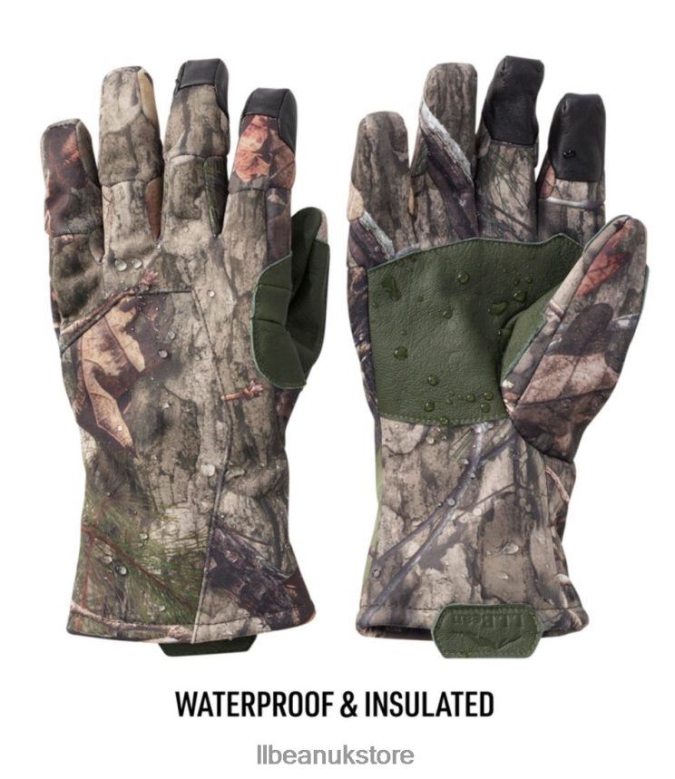 Outdoor Equipment L.L.Bean Ridge Runner Insulated Waterproof Gloves Mossy Oak Country DNA Men 0VRR661958