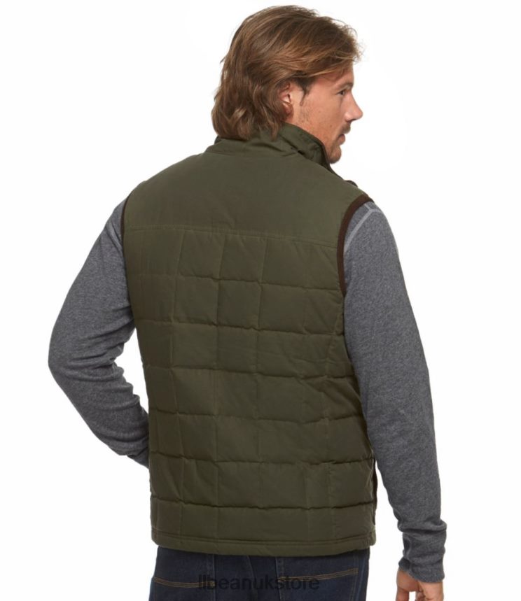 Outdoor Equipment L.L.Bean Upcountry Waxed-Cotton Down Vest Loden Men 0VRR66898