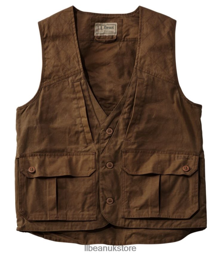 Outdoor Equipment L.L.Bean x Double L Waxed-Cotton Upland Vest Maple Brown Men 0VRR662283