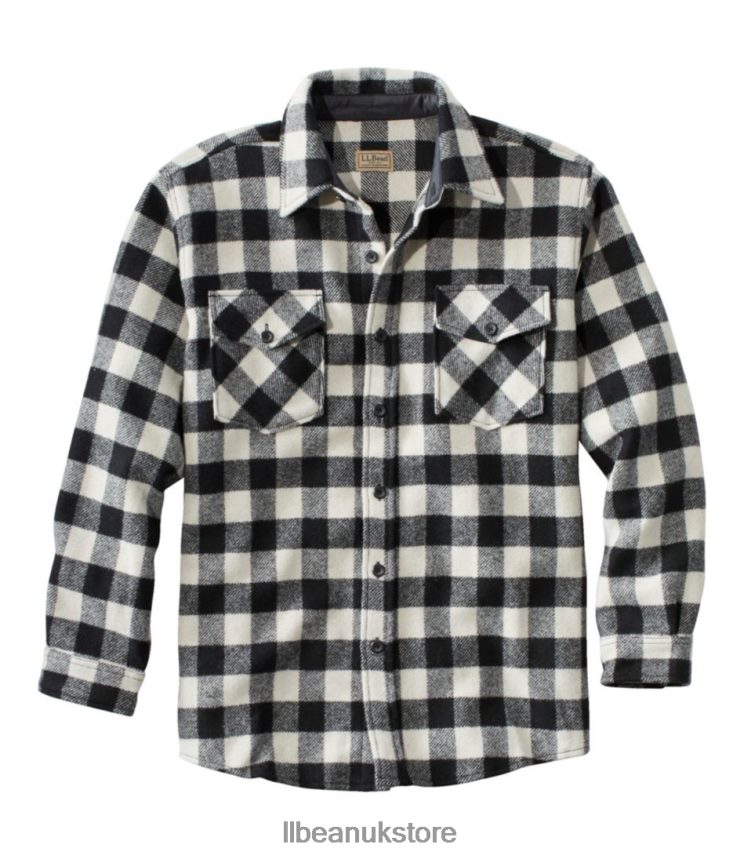Outdoor Equipment L.L.Bean Maine Guide Shirt Cream/Black Men 0VRR666169