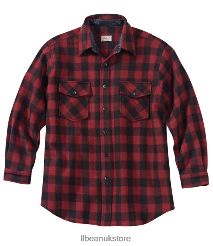 Outdoor Equipment L.L.Bean Maine Guide Shirt Red/Black Men 0VRR665333