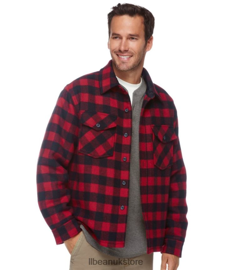 Outdoor Equipment L.L.Bean Maine Guide Shirt with PrimaLoft Cream/Black Men 0VRR666134