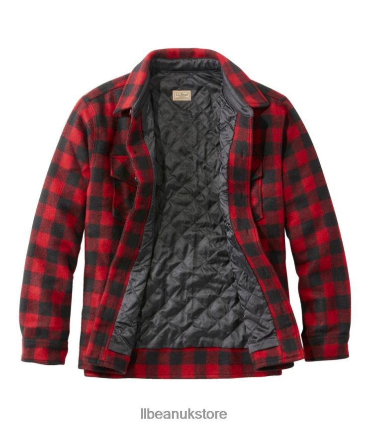 Outdoor Equipment L.L.Bean Maine Guide Shirt with PrimaLoft Red/Black Men 0VRR665242