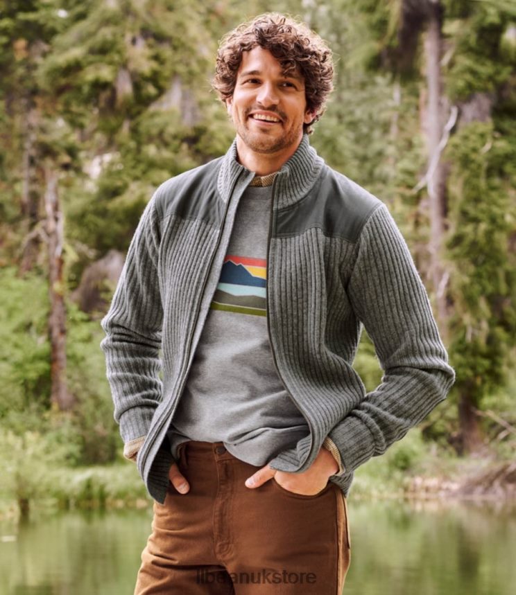 Outdoor Equipment L.L.Bean Commando Full Zip Sweater Men's Black Men 0VRR666142