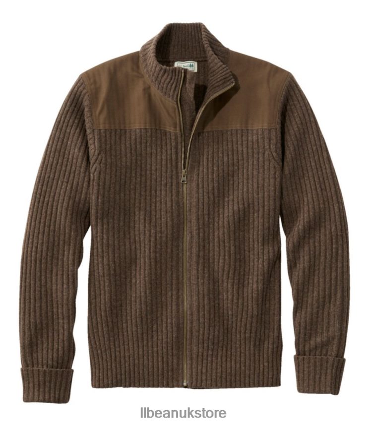 Outdoor Equipment L.L.Bean Commando Full Zip Sweater Men's Deep Woods Green Heather Men 0VRR665272