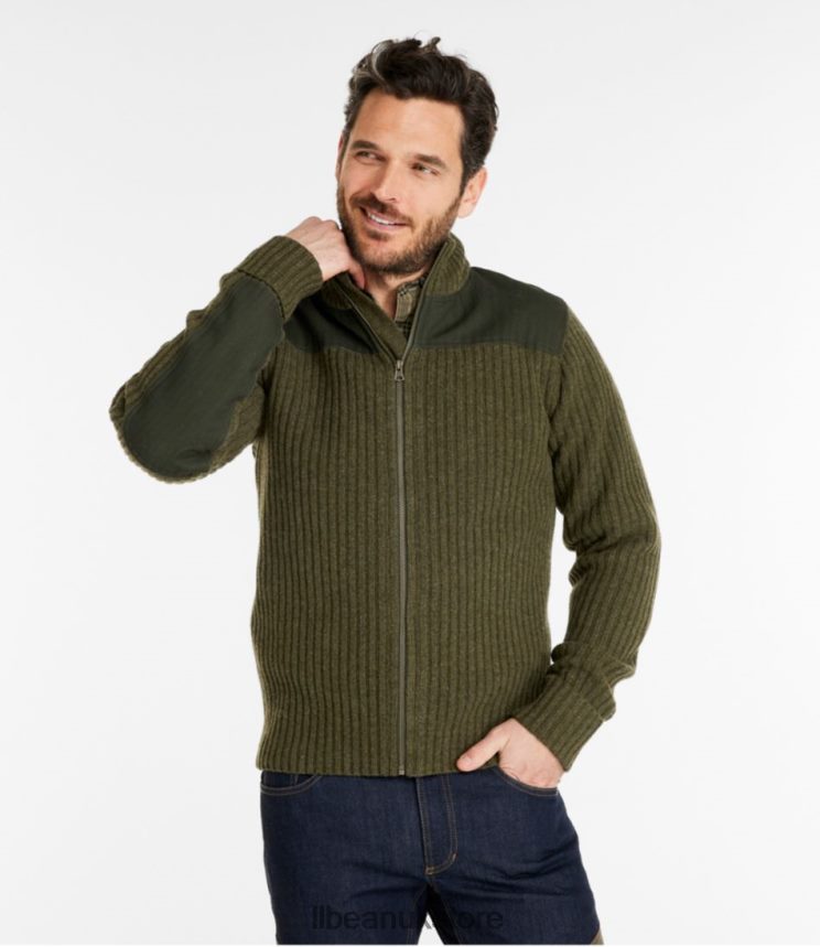 Outdoor Equipment L.L.Bean Commando Full Zip Sweater Men's Gray Heather Men 0VRR663930