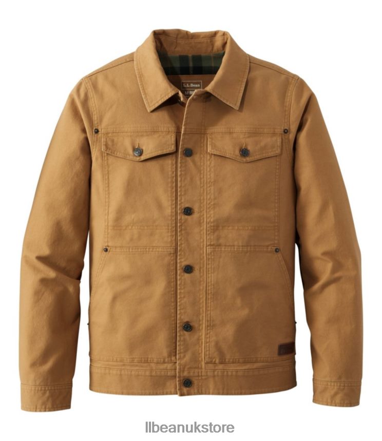 Outerwear L.L.Bean BeanFlex Utility Trucker Jacket Marsh Brown Men 0VRR66473
