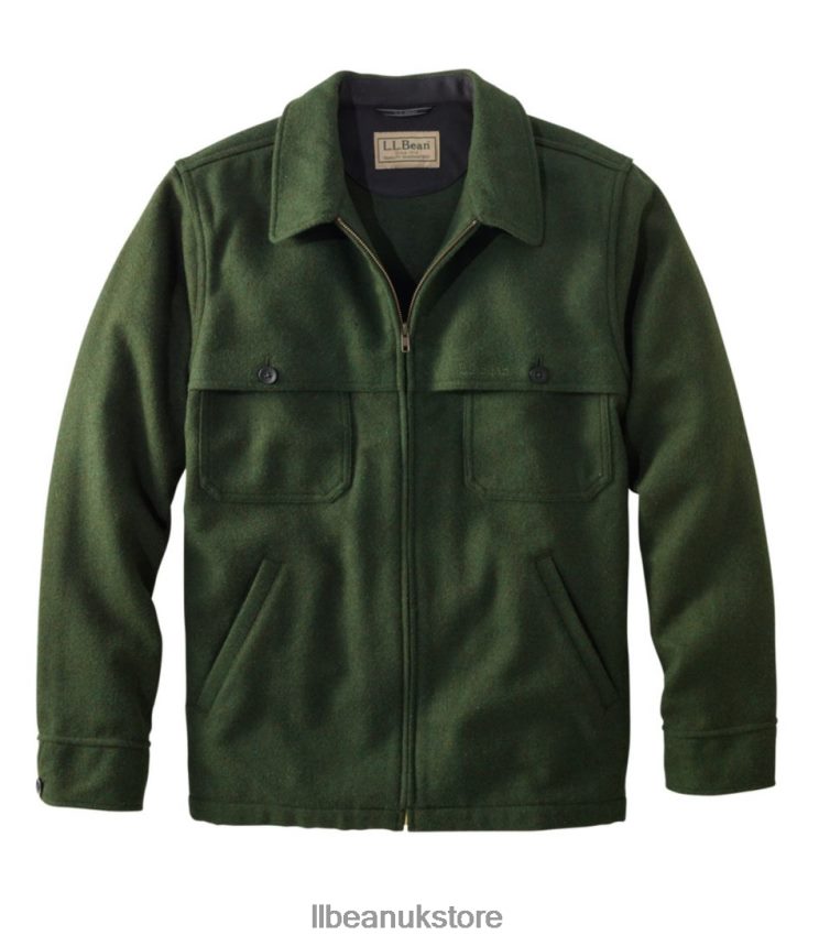 Outerwear L.L.Bean Maine Guide Zip-Front Jac-Shirt Loden Men 0VRR66921