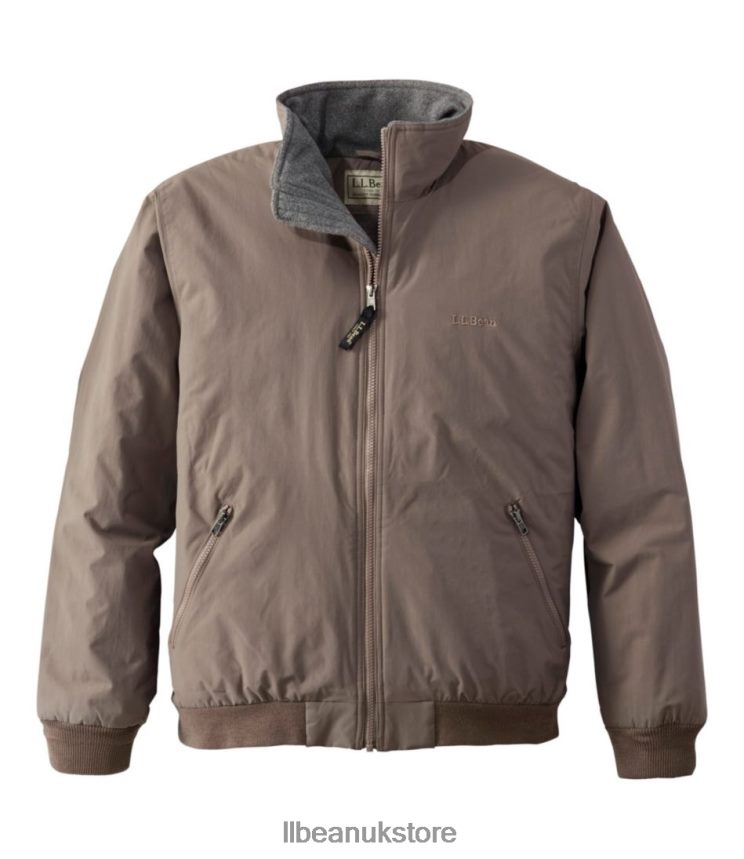 Outerwear L.L.Bean Warm-Up Jacket Taupe Brown Men 0VRR666042