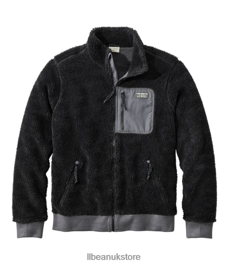 Outerwear L.L.Bean Sherpa Fleece Jacket Black/Alloy Gray Men 0VRR664949