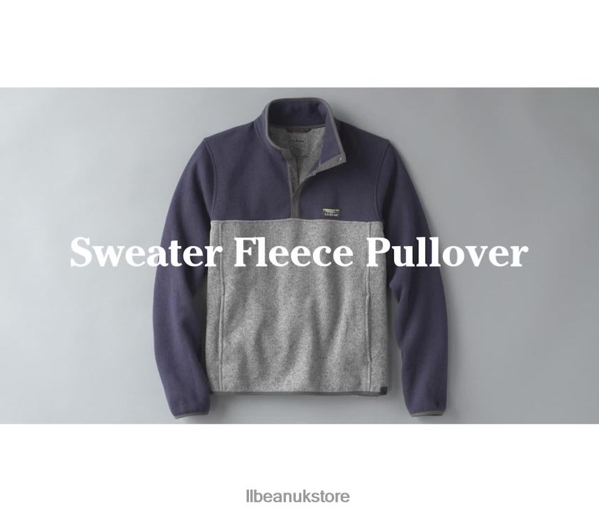 Outerwear L.L.Bean Sweater Fleece Pullover Grey Heather Men 0VRR66864