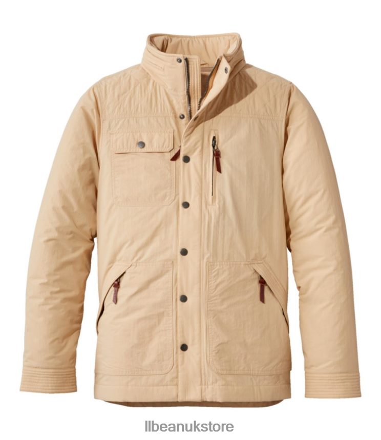 Outerwear L.L.Bean Insulated Travel Jacket Vintage Khaki Men 0VRR66718