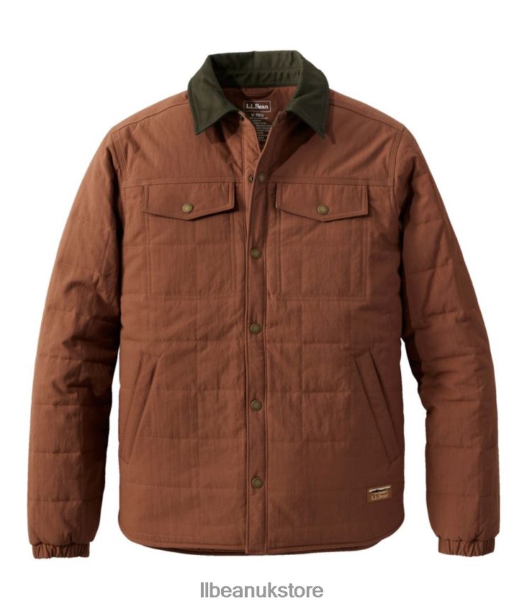 Outerwear L.L.Bean Insulated Utility Shirt Jacket Dark Barley Men 0VRR665126