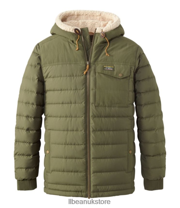 Outerwear L.L.Bean Mountain Classic Down Hooded Jacket Kelp Green Men 0VRR663549