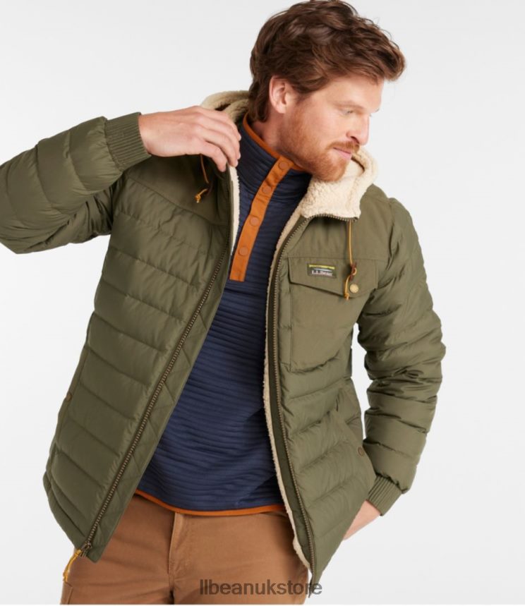 Outerwear L.L.Bean Mountain Classic Down Hooded Jacket Kelp Green Men 0VRR663549