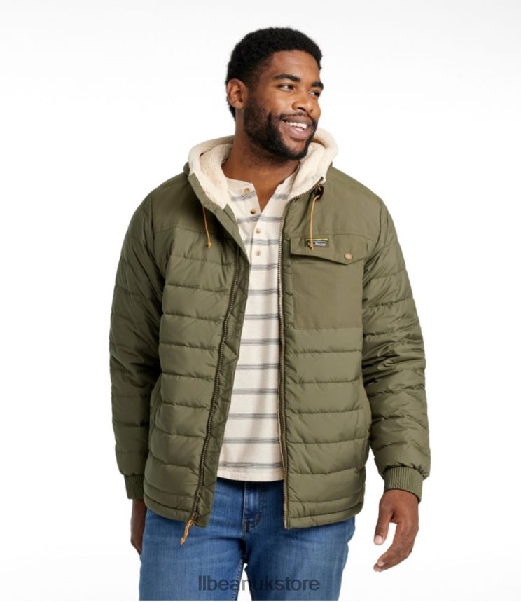Outerwear L.L.Bean Mountain Classic Down Hooded Jacket Kelp Green Men 0VRR663549