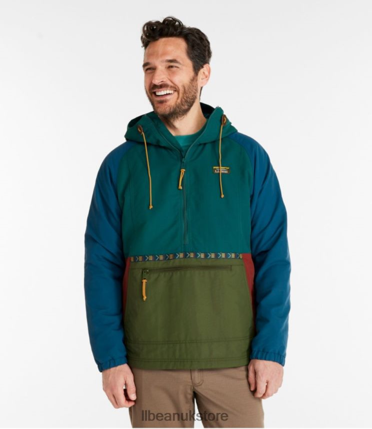 Outerwear L.L.Bean Mountain Classic Insulated Anorak Spruce/Tuscan Olive Men 0VRR66581