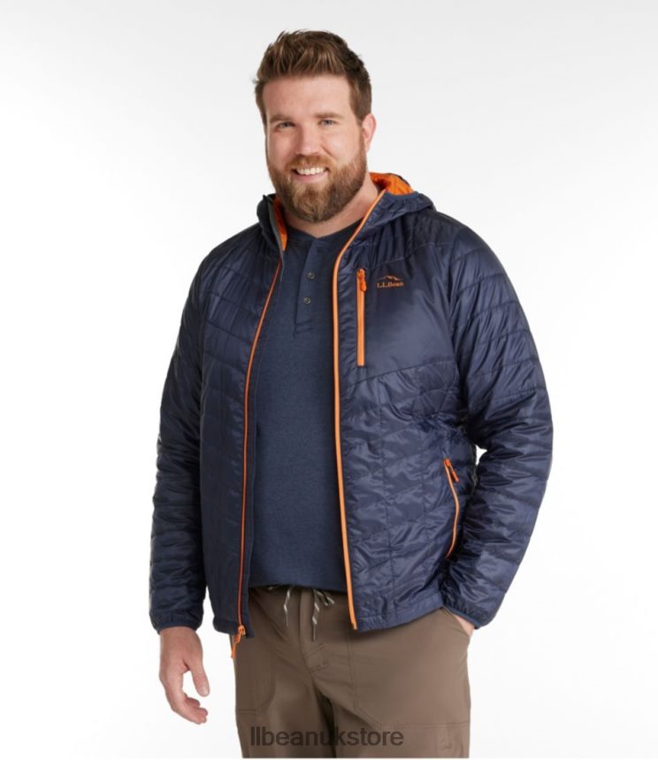 Outerwear L.L.Bean PrimaLoft Packaway Hooded Jacket Carbon Navy Men 0VRR663386