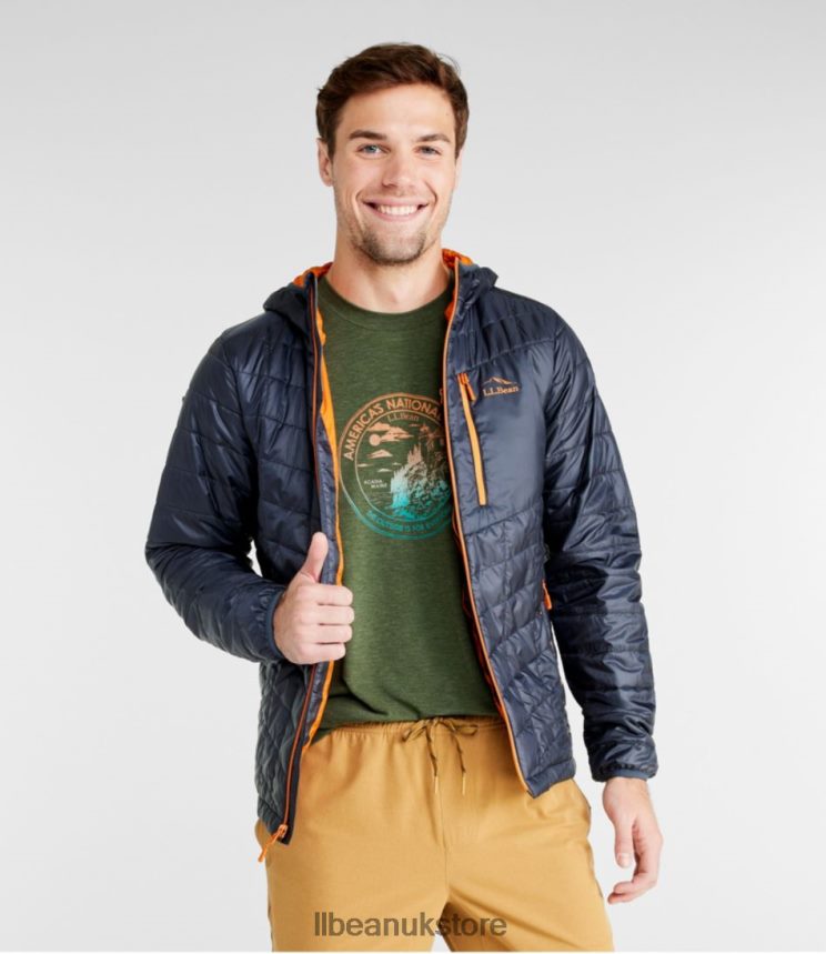 Outerwear L.L.Bean PrimaLoft Packaway Hooded Jacket Deep Sapphire Men 0VRR664936