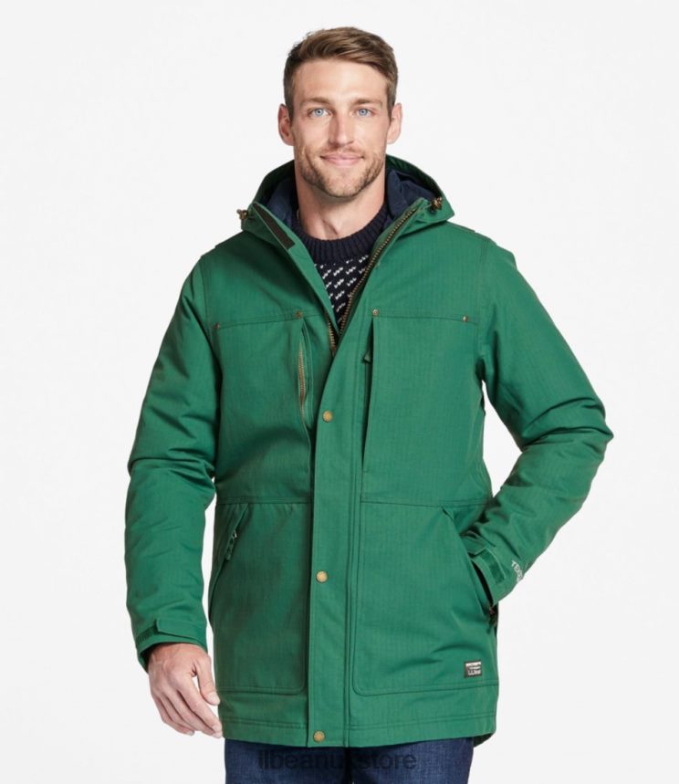 Outerwear L.L.Bean Rugged 3-in-1 Parka Fatigue Green Men 0VRR66953