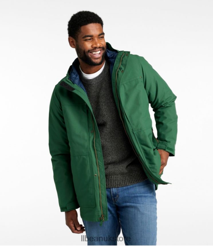 Outerwear L.L.Bean Rugged 3-in-1 Parka Fatigue Green Men 0VRR66953