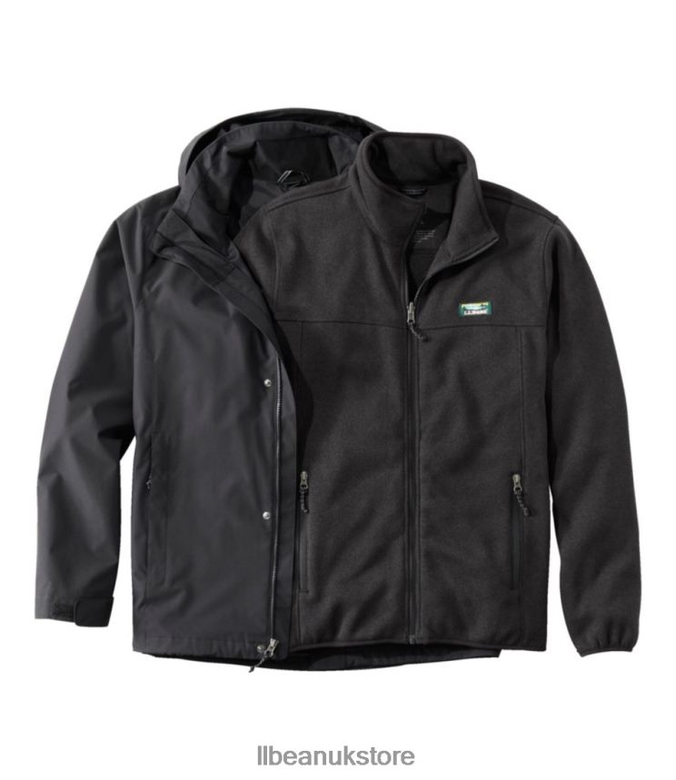 Outerwear L.L.Bean Sweater Fleece 3-in-1 Jacket Carbon Navy/Ocean Blue Men 0VRR66947