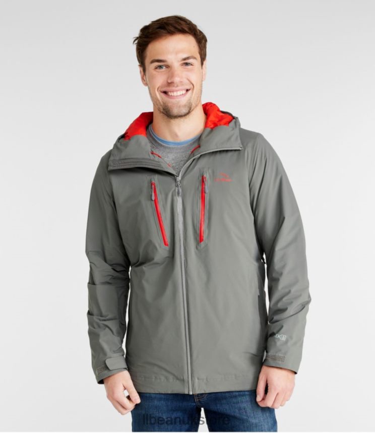 Outerwear L.L.Bean Waterproof PrimaLoft Packaway Jacket Gunmetal Gray Men 0VRR666069