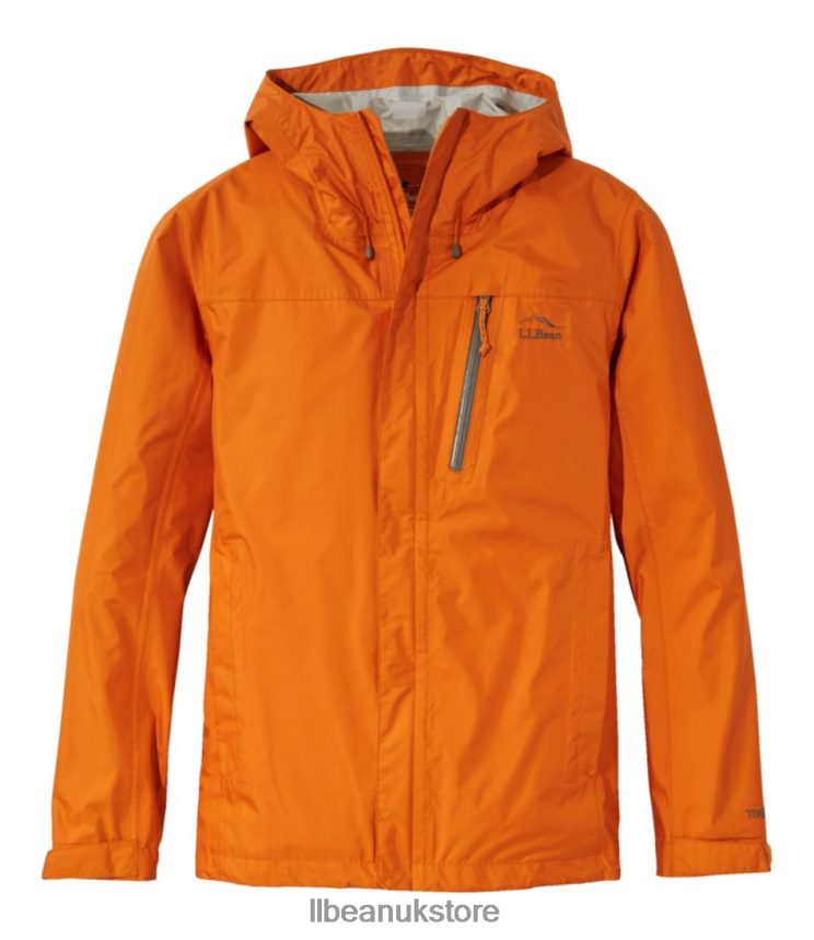 Outerwear L.L.Bean Trail Model Rain Jacket Amber Orange Men 0VRR666937